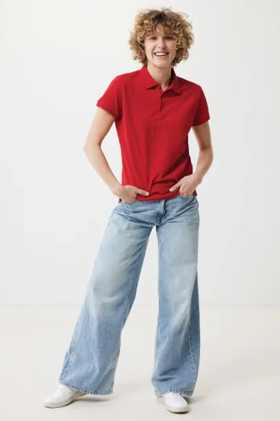 Iqoniq Yosemite women recycled cotton pique polo - iqoniq Crvena