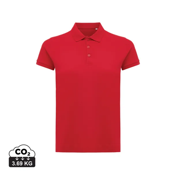 Iqoniq Yosemite ženska pique polo majica od recikliranog pamuka, 220 g/m² - iqoniq Red 