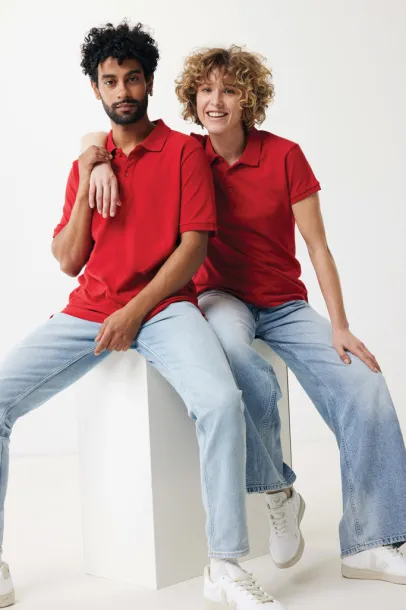 Iqoniq Yosemite women recycled cotton pique polo - iqoniq Red 