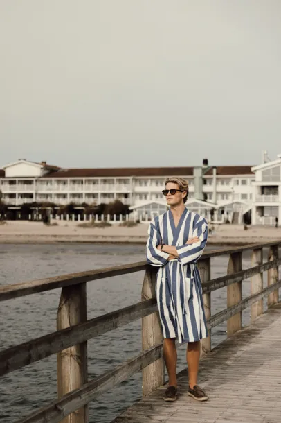 VINGA Ornos GRS hamam ogrtač S/M - Vinga blue, white Bijela
