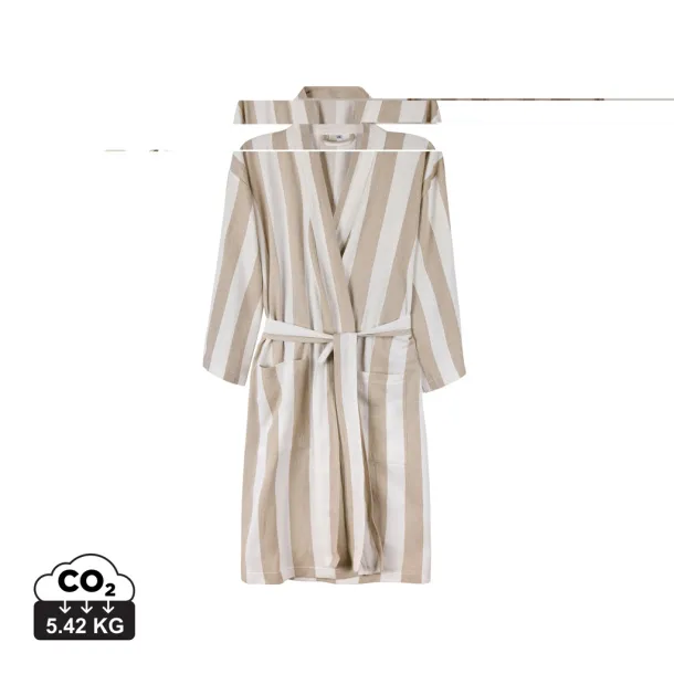 VINGA Ornos GRS hamam ogrtač S/M, 200 g/m² - Vinga beige, white Bijela