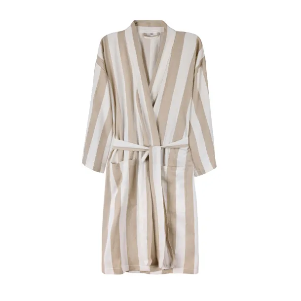 VINGA Ornos GRS  hammam robe S/M - Vinga beige, white White