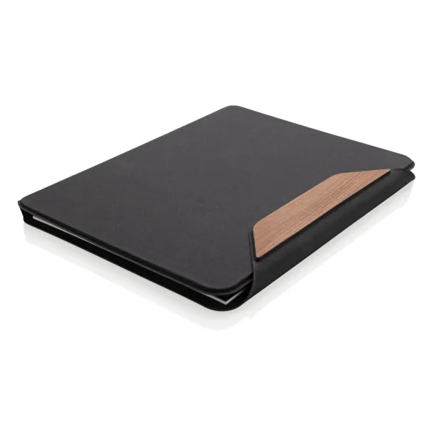 Teri AWARE™ A4 portfolio od RPET-a i oraha - XD Xclusive Crna 