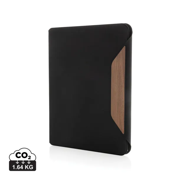Teri AWARE™ A4 portfolio od RPET-a i oraha - XD Xclusive Crna 