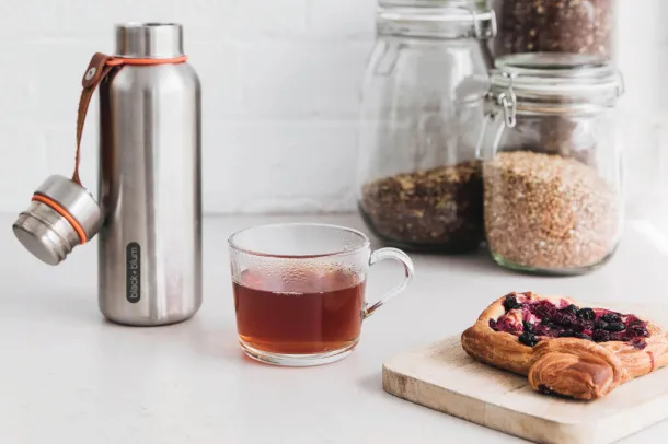 Black+Blum Insulated Water Bottle Small 500ml - Black + Blum orange 