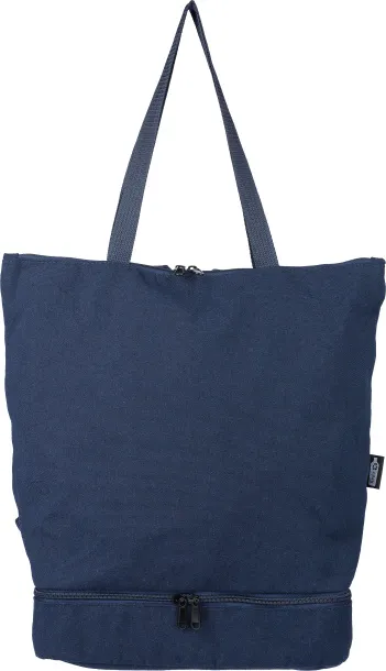 Osric Recycled polycotton (330 gsm) tote backpack blue