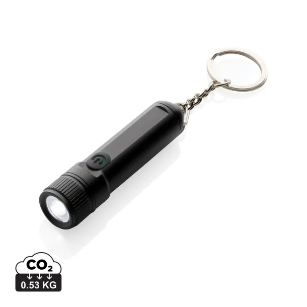 Gear X rechargeable ultra bright keychain torch - GearX Crna