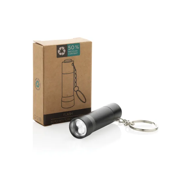 Flash RCS svjetiljka s privjeskom od recikliranog aluminija - XD Collection Crna 