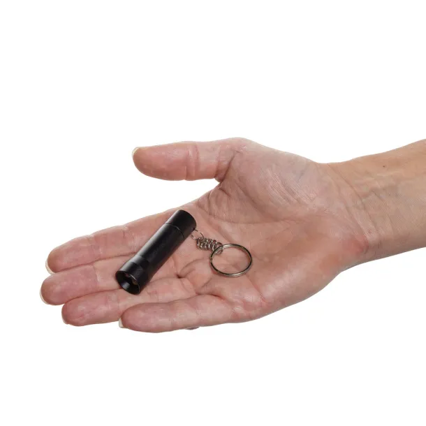 Flash RCS recycled aluminium keychain torch - XD Collection Black 