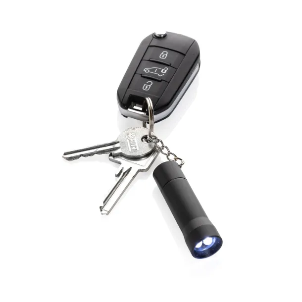 Flash RCS recycled aluminium keychain torch - XD Collection Black 