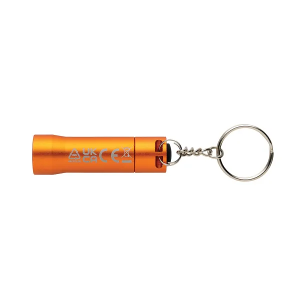 Flash RCS recycled aluminium keychain torch - XD Collection orange 