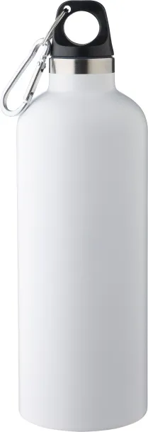  Recycled stainless steel double walled bottle (500 ml)  white