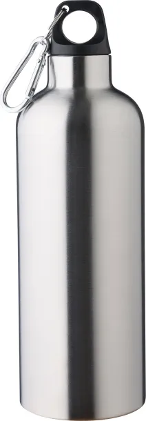  Recycled stainless steel double walled bottle (500 ml)  silver