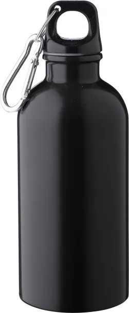 Sable Recycled stainless steel single walled bottle (400 ml)  Crna
