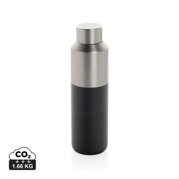 Fluid boca od RCS certificiranog recikliranog čelika, 600 ml - XD Collection Crna 
