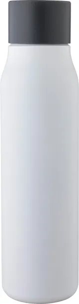 Cassian Recycled stainless steel double-walled drinking bottle (600 ml)  Bijela