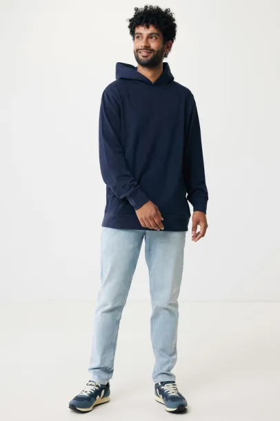 Iqoniq Yengo recycled cotton hoodie with sidepockets - iqoniq blue 