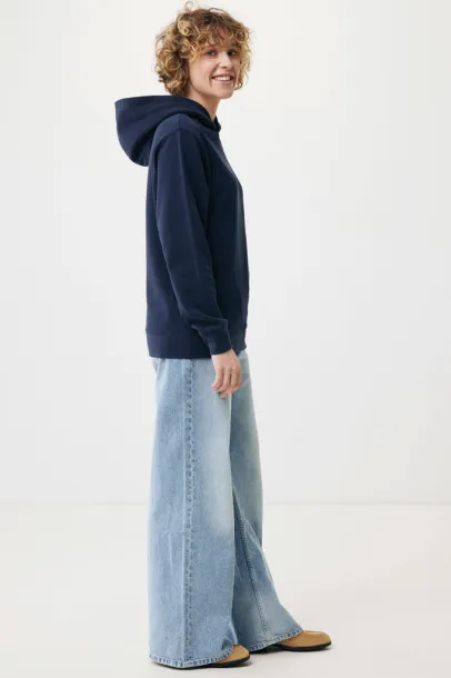 Iqoniq Yengo recycled cotton hoodie with sidepockets - iqoniq blue 