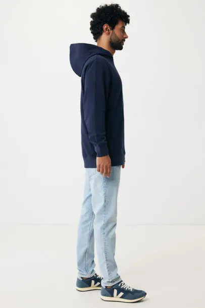 Iqoniq Yengo recycled cotton hoodie with sidepockets - iqoniq blue 