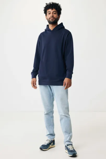 Iqoniq Yengo recycled cotton hoodie with sidepockets - iqoniq blue 
