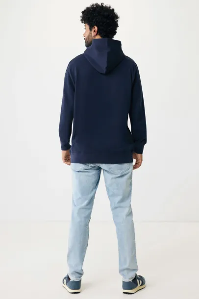 Iqoniq Yengo recycled cotton hoodie with sidepockets - iqoniq blue 