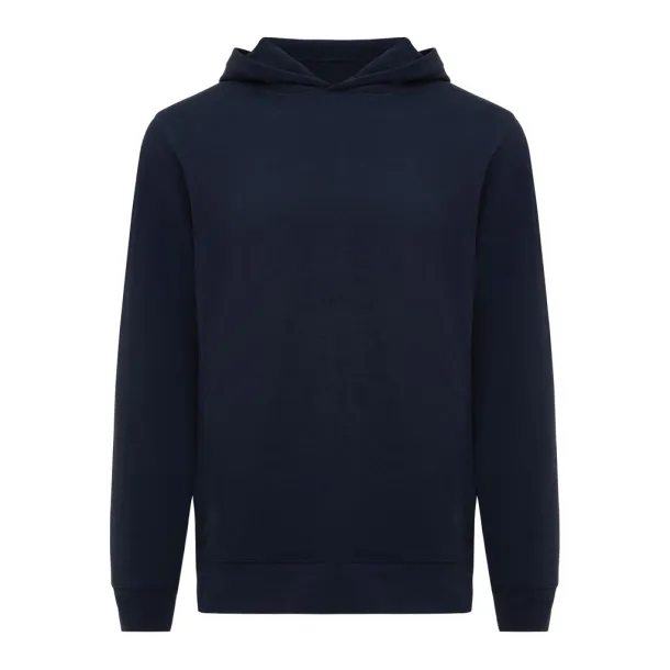 Iqoniq Yengo recycled cotton hoodie with sidepockets - iqoniq blue 