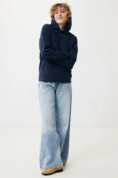 Iqoniq Yengo recycled cotton hoodie with sidepockets - iqoniq navy