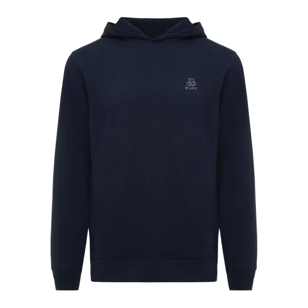 Iqoniq Yengo recycled cotton hoodie with sidepockets - iqoniq blue 