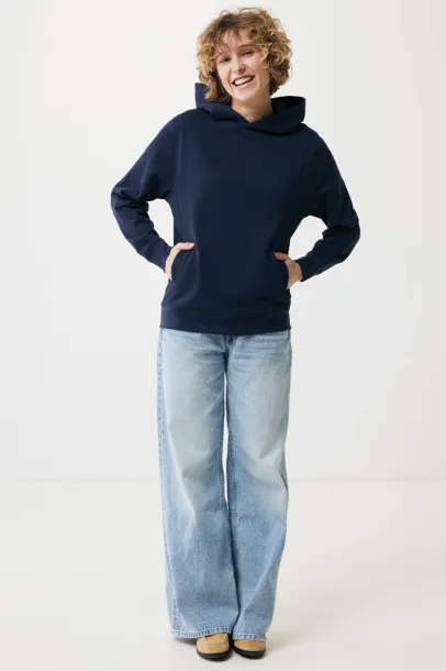 Iqoniq Yengo recycled cotton hoodie with sidepockets - iqoniq blue 