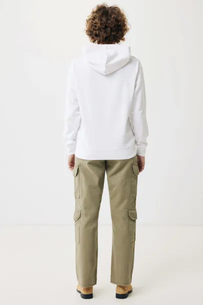 Iqoniq Yengo recycled cotton hoodie with sidepockets - iqoniq recycled white 
