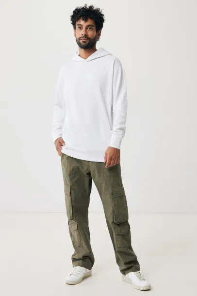 Iqoniq Yengo recycled cotton hoodie with sidepockets - iqoniq recycled white 