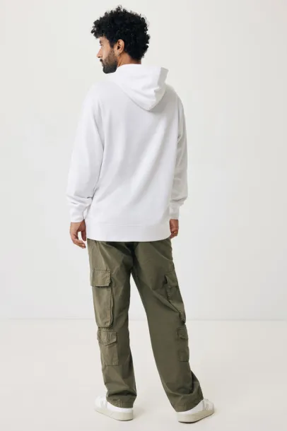Iqoniq Yengo recycled cotton hoodie with sidepockets - iqoniq recycled white 