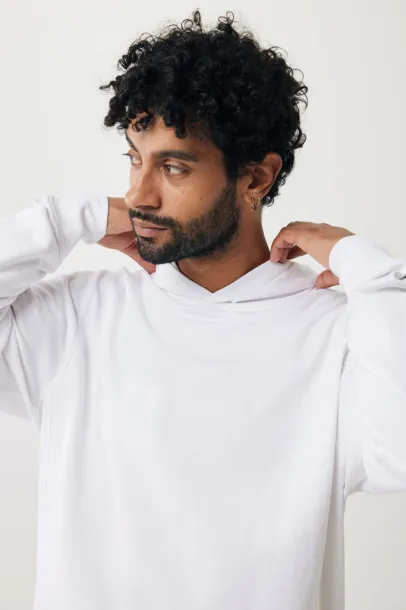 Iqoniq Yengo recycled cotton hoodie with sidepockets - iqoniq recycled white 