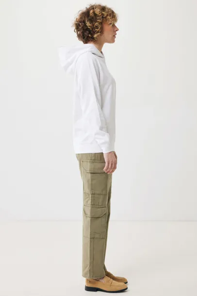 Iqoniq Yengo recycled cotton hoodie with sidepockets - iqoniq recycled white 