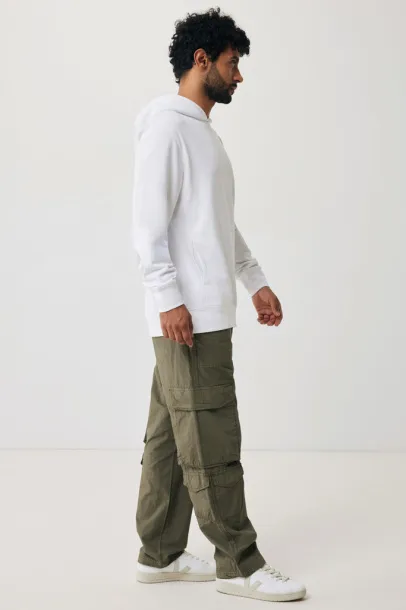 Iqoniq Yengo recycled cotton hoodie with sidepockets - iqoniq recycled white 