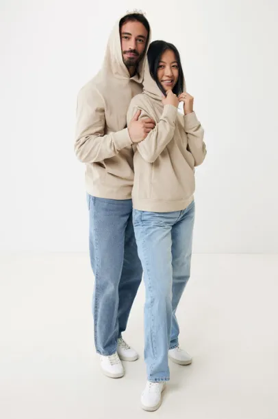 Iqoniq Yengo recycled cotton hoodie with sidepockets - iqoniq brown 