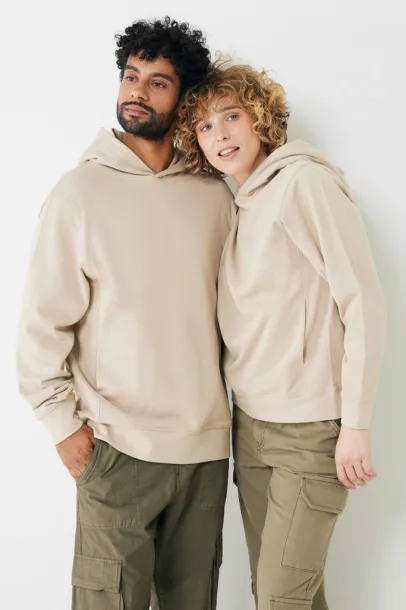 Iqoniq Yengo recycled cotton hoodie with sidepockets - iqoniq brown 