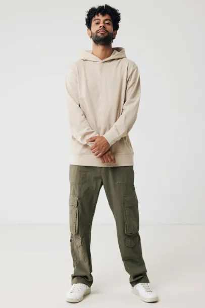 Iqoniq Yengo recycled cotton hoodie with sidepockets - iqoniq brown 