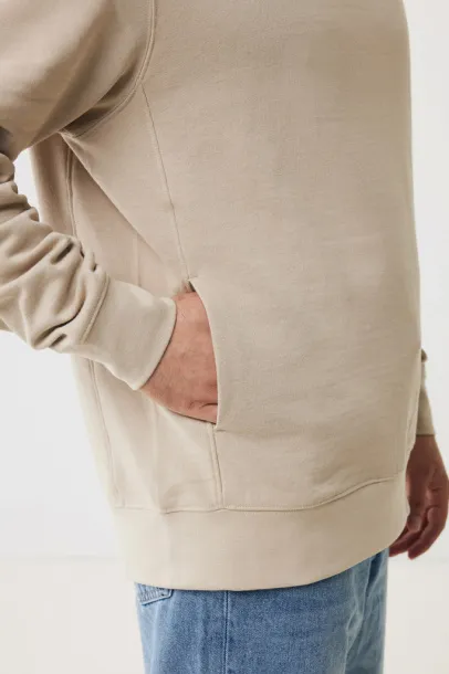 Iqoniq Yengo recycled cotton hoodie with sidepockets - iqoniq brown 