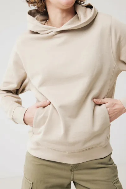Iqoniq Yengo recycled cotton hoodie with sidepockets - iqoniq brown 