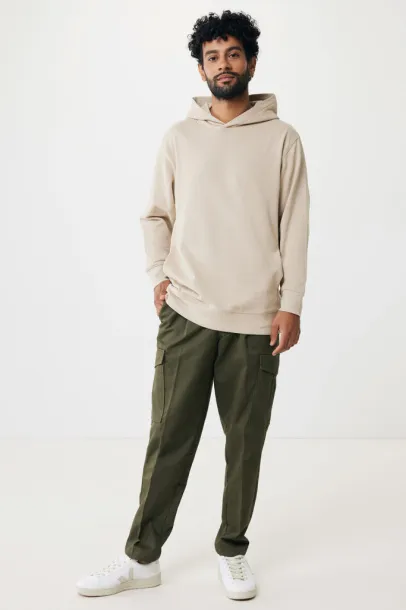 Iqoniq Yengo recycled cotton hoodie with sidepockets - iqoniq brown 