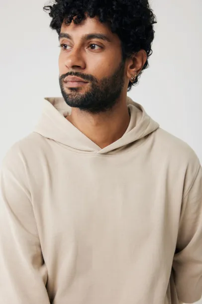 Iqoniq Yengo recycled cotton hoodie with sidepockets - iqoniq brown 