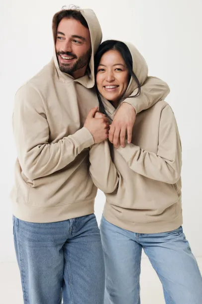 Iqoniq Yengo recycled cotton hoodie with sidepockets - iqoniq brown 
