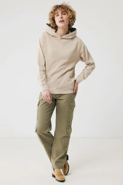Iqoniq Yengo recycled cotton hoodie with sidepockets - iqoniq brown 