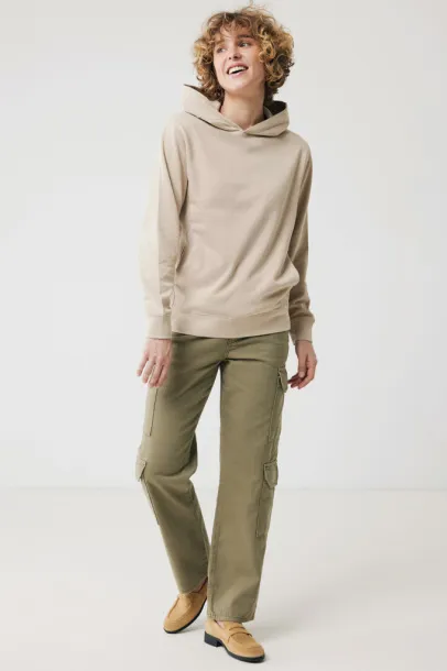 Iqoniq Yengo recycled cotton hoodie with sidepockets - iqoniq brown 