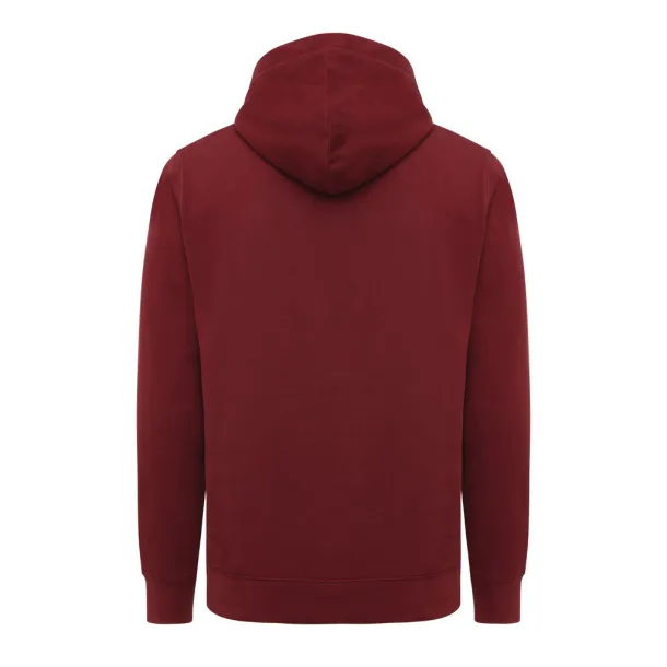 Iqoniq Yengo recycled cotton hoodie with sidepockets - iqoniq burgundy