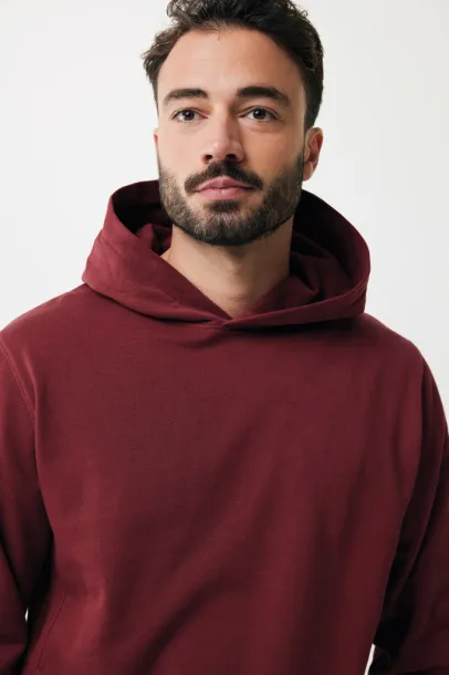 Iqoniq Yengo unisex hoodie od recikliranog pamuka s bočnim džepovima, 280 g/m² - iqoniq burgundy