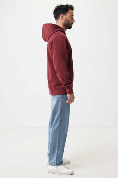 Iqoniq Yengo unisex hoodie od recikliranog pamuka s bočnim džepovima, 280 g/m² - iqoniq Red 