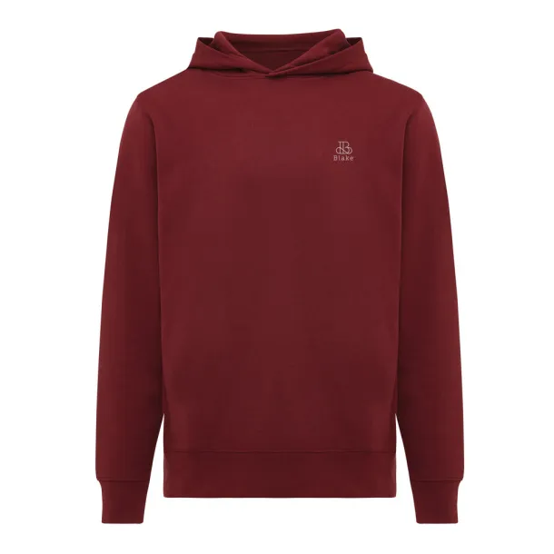 Iqoniq Yengo recycled cotton hoodie with sidepockets - iqoniq burgundy