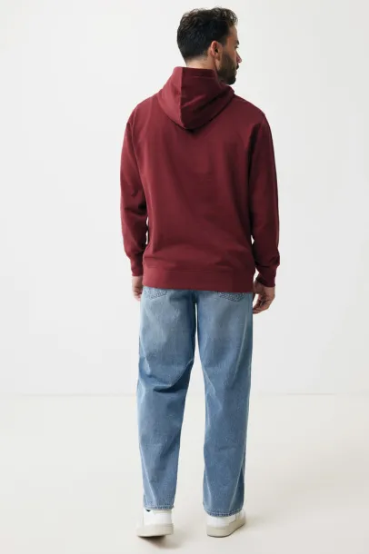 Iqoniq Yengo recycled cotton hoodie with sidepockets - iqoniq burgundy